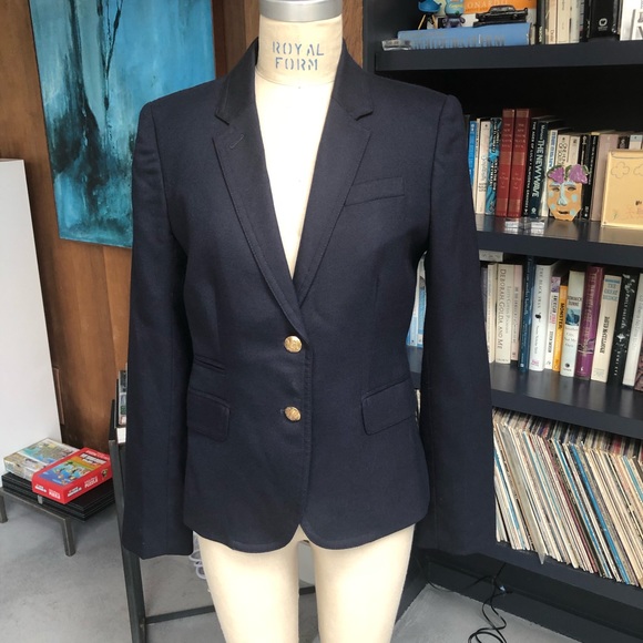 Navy JCrew Schoolboy Jacket - Picture 4 of 9